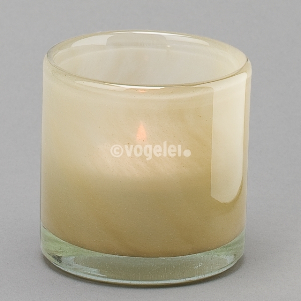 Teelichtglas Lounge, H 7 x D 7 cm, Champagner