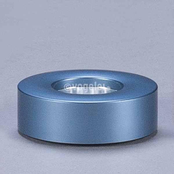 Teelichthalter Alu, H 2,8 x D 8 cm, Blau