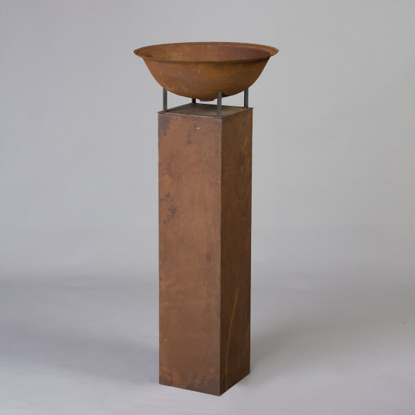 Säule, Eisenblech, H 100 x 25 x 25 cm Edelrost;