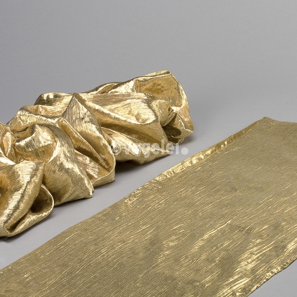 Tischdrapierung Crushed Gold, 280 x 30, Gelbgold