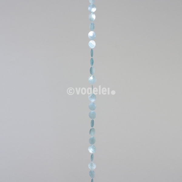 Muschelvorhang, Capiz, L ca. 250 cm, Blau