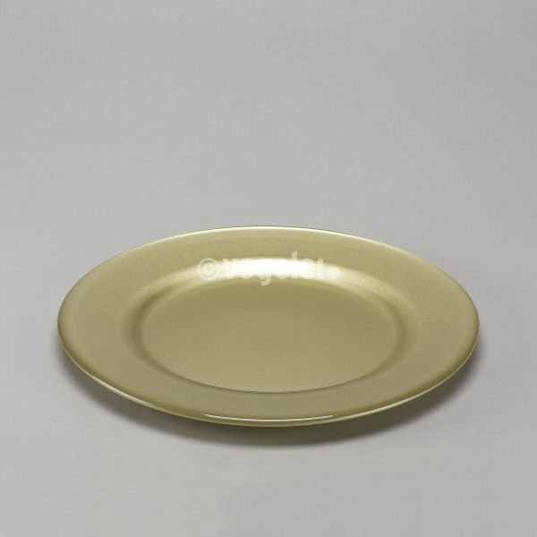 Love Plate XL, Glas, D 36 cm, Gold