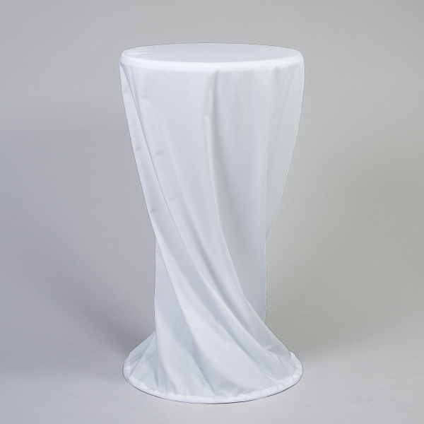 Husse Stehtisch D 60 cm, NTCS, bodenlang, Weiss;