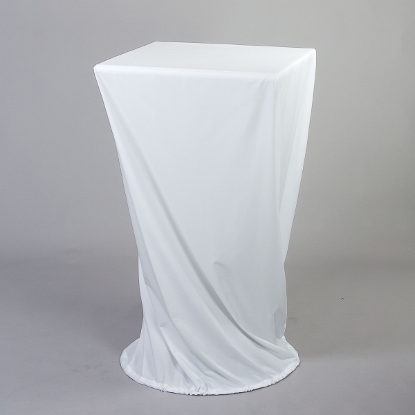 Husse Stehtisch quadratisch, 60,5 x 60,5 cm, Weiss;