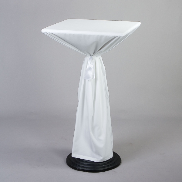 Husse Stehtisch quadratisch, 60,5 x 60,5 cm, Weiss;