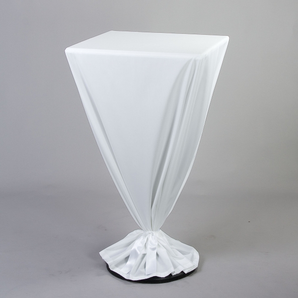 Husse Stehtisch quadratisch, 60,5 x 60,5 cm, Weiss;