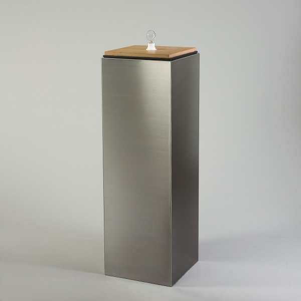 Säule Edelstahl, H 120 x 40 x 40 cm, Natur;