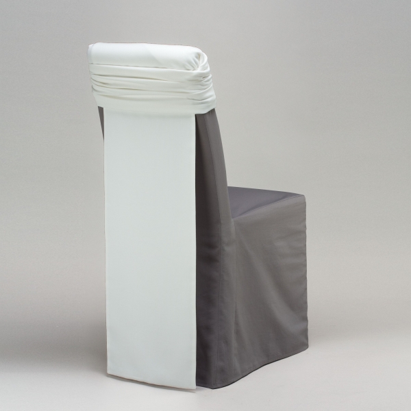 Stuhlschärpe, TCS, 320 x 30 cm, Weiss;