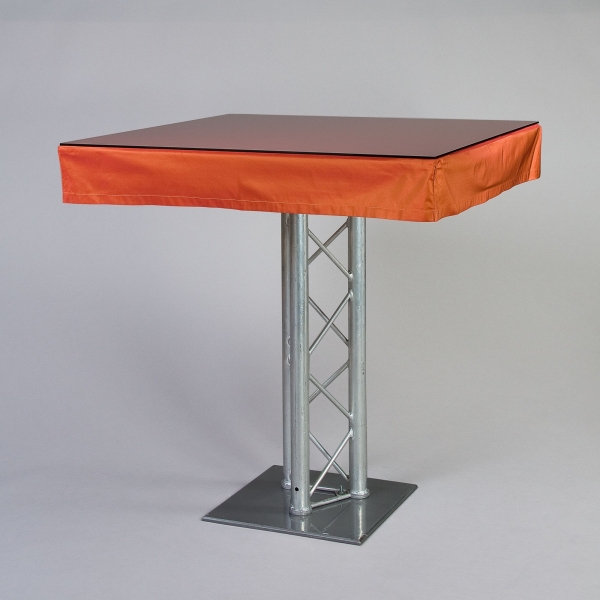 Husse Stehtisch, Saba, 100 x 100 cm, Dark Orange;