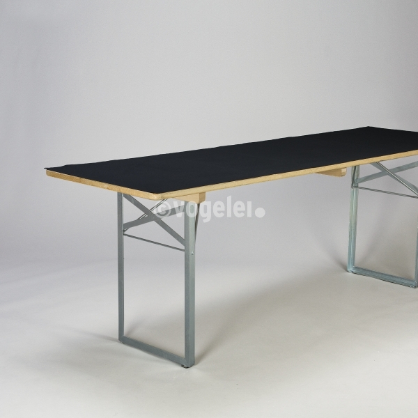 Wechseltop Biertisch 220 x 70 cm, NTCS, Schwarz