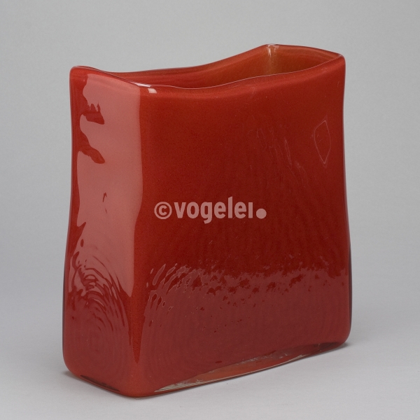 Glashafen, rechteckig, H 30 x 30 x 12 cm, Rot