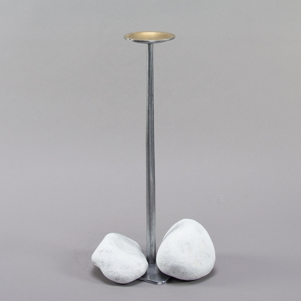 Objektständer Alu mittel, H 58 cm, Natur;