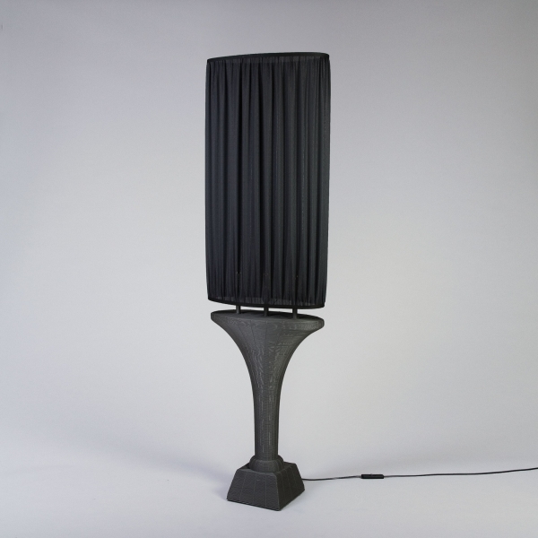 Stehlampe, Draht, Schwarz;