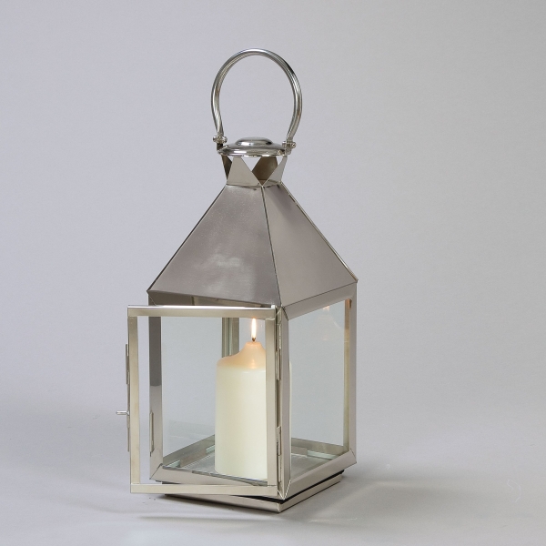 Laterne Classic, 25 x 25 x H 65 cm, Silber;