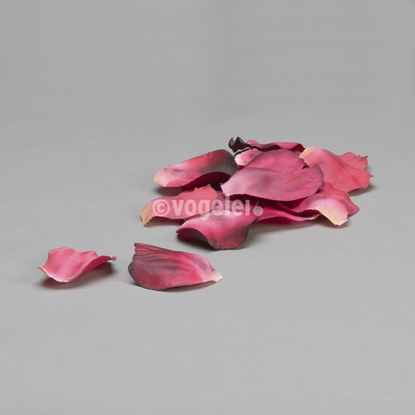 Rosenblütenblätter textil, 30 Stück, Fuchsia