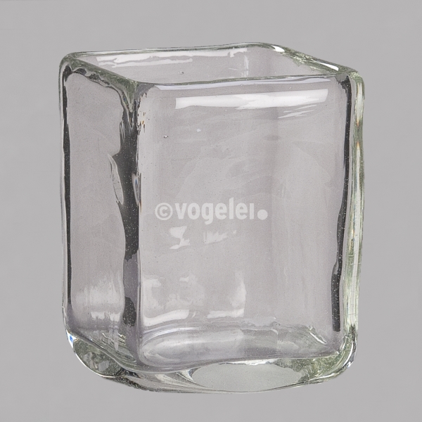 Glashafen, quadratisch, 8 x 8 x H 9 cm, Klar