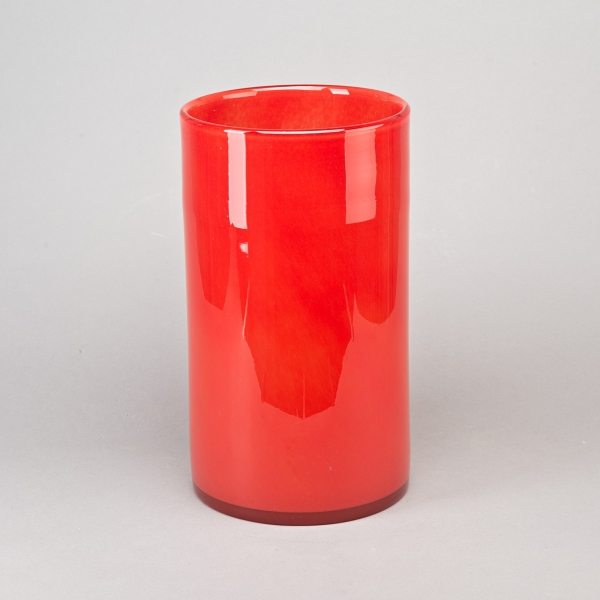 Glaszylinder Lounge, H 40 x D 22 cm, Rot;