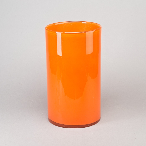 Glaszylinder Lounge, H 40 x D 22 cm, Orange;