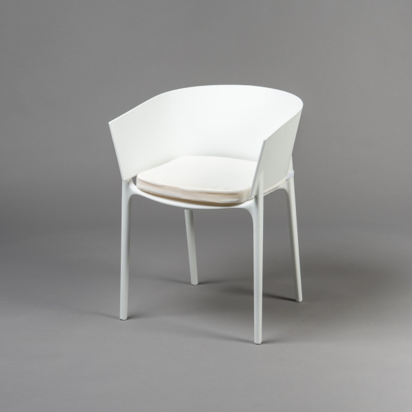 Preview: Stuhl AFRICA, mit Armlehnen, PP, Weiss;