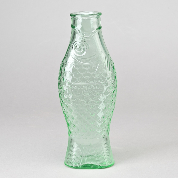 Karaffe, B 10,6 x T 7,5 x H 29 cm , Glas, Grün;