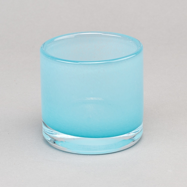 Glaszylinder Lounge, H 10 x D 10 cm, Aqua;