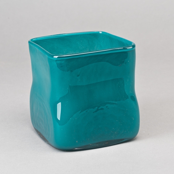 Glashafen, quadratisch, 12 x 12 x 12 cm, Petrol;