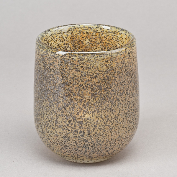 Windlicht BARREL, H 13 x D 10 cm, Silver-Brown;