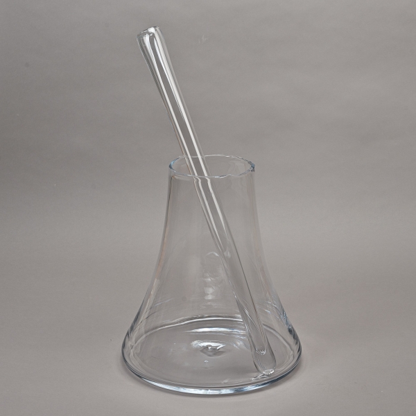 Vase EMMANUEL, H 40 x Du 35 x Do 17 cm, Glas, Klar;