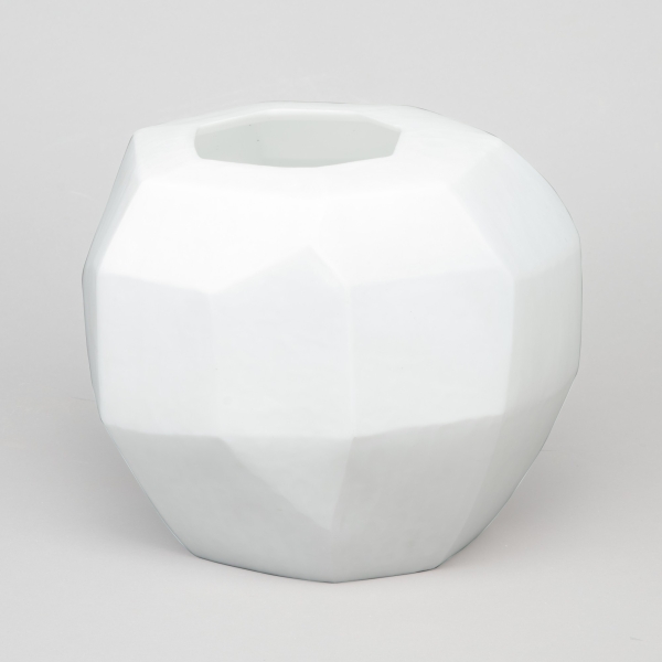 Vase CUBISTIC M, H 27 x D 31 cm, Opal;