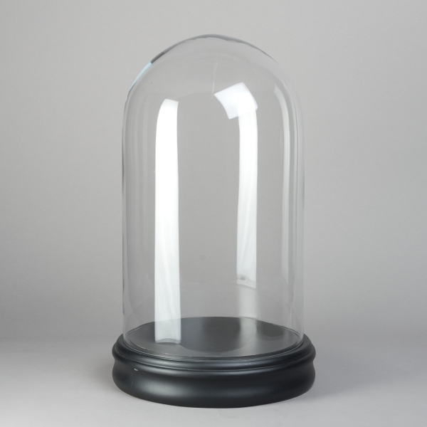 Glass-Dome, H 58 x D 34 cm, Holz, Schwarz/Glas;