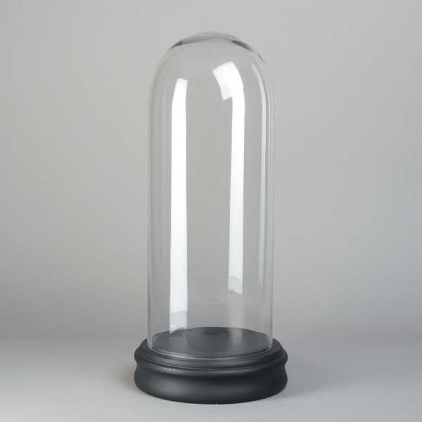 Glass-Dome, H 61 x D 25 cm, Holz, Schwarz/Glas;