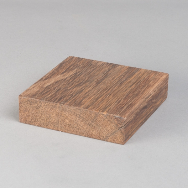 Holzplatte 12 x 12 x H 3 cm, Hellbraun;