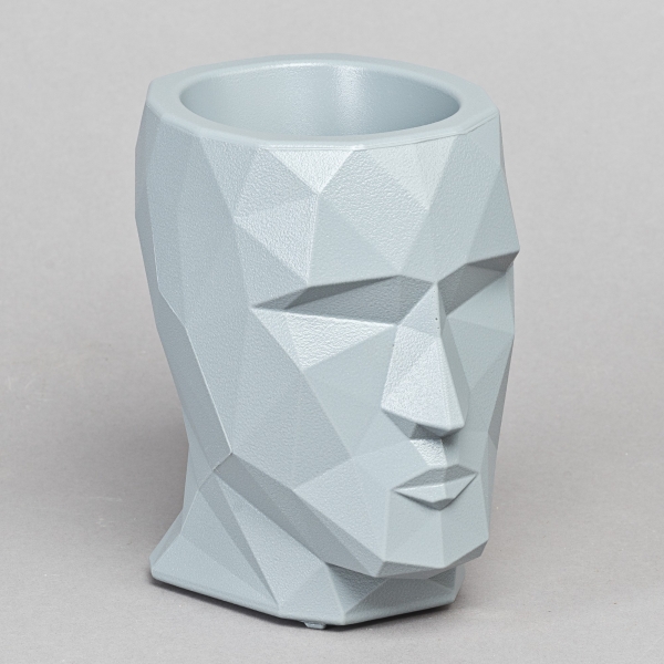 Pflanzgefäss ADAN, H 18 x B 13 cm, Grau;