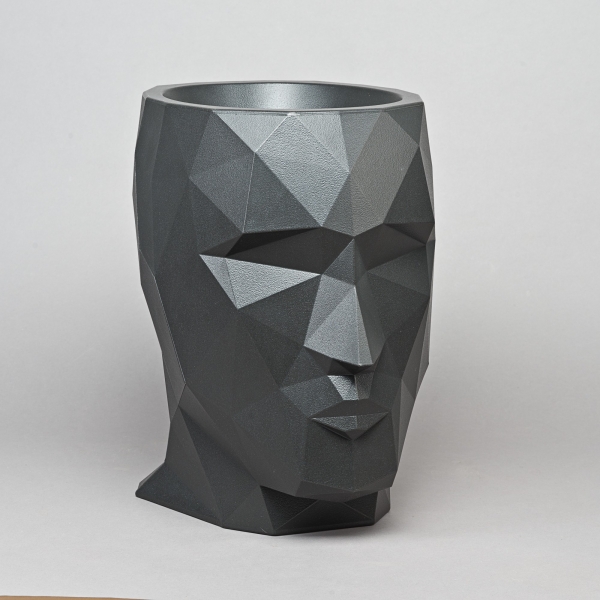 Pflanzgefäss ADAN, H 42 x B 30 cm, Anthrazit;