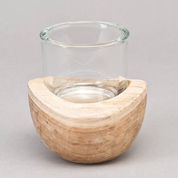 Windlich Sockel M, H 13,5  x D 12 cm;