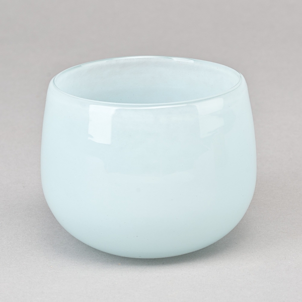 Vase/Windlicht XS, H 8 x D 10 cm, Glas, Light Blue;