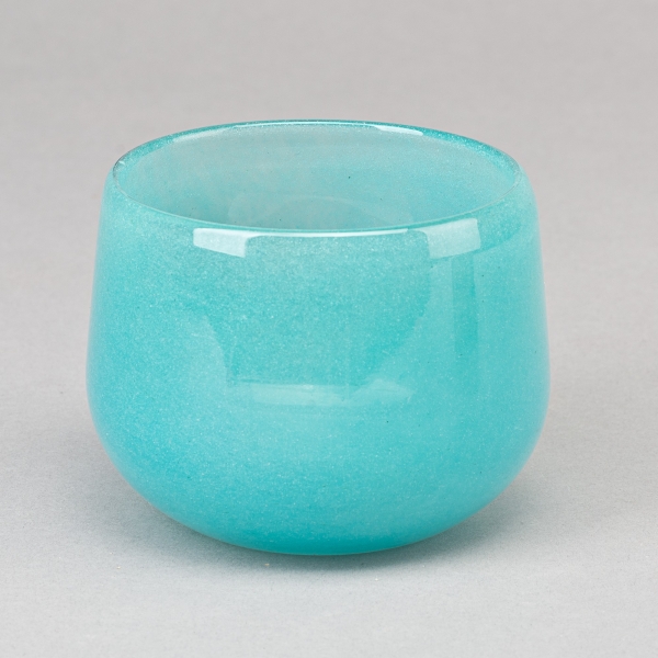 Vase/Windlicht XS, H 8 x D 10 cm, Glas, Jade;