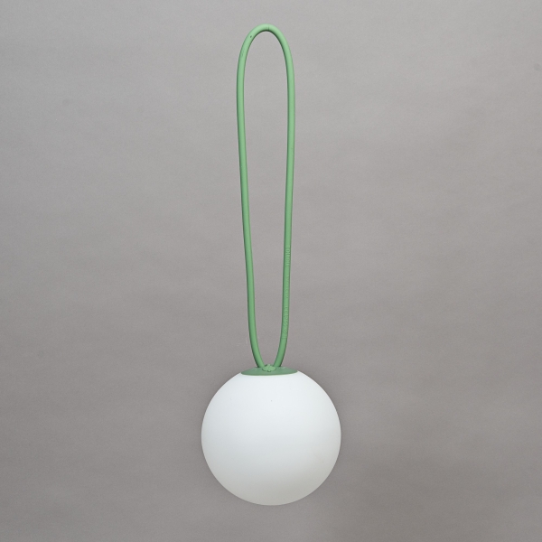 Akku-LED-Leuchte, BOLLEKE, D 20 cm, Weiss/Grün;