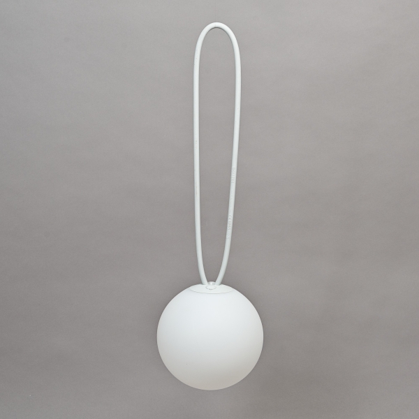 Akku-LED-Leuchte, BOLLEKE, D 20 cm, Weiss/Hellgrau;