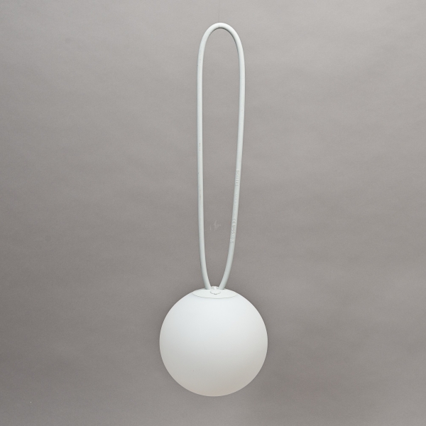 Akku-LED-Leuchte, BOLLEKE, D 20 cm, Weiss/Taupe;