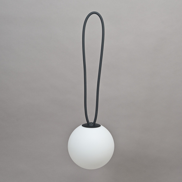 Akku-LED-Leuchte, BOLLEKE, D 20 cm, Weiss/Schwarz;