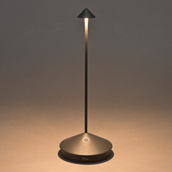 Akku-LED-Tischleuchte PINA PRO, Schwarz;