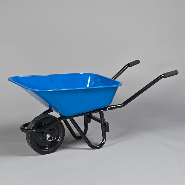Schubkarre, L 140 x B 62 x H 62 cm, Blau/Schwarz;