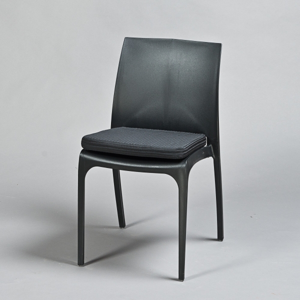 Preview: Stapelstuhl, B 51 x T 44,5 x H 80 cm, Schwarz;