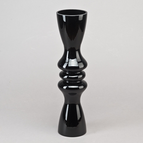 Vase BLACK, H 40 x D 10 cm, Öffnung 8,5 cm, Glas,;