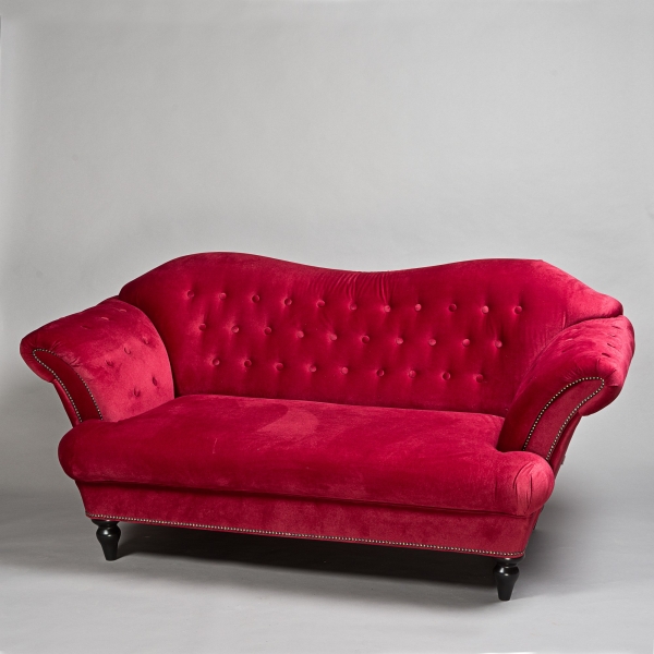 Sofa CHESTERFIELD,B 195 x T 95 x H 100 cm, Rot;