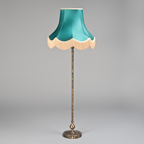 Stehleuchte, H 170 x D 60 cm, Grün/ Gold;