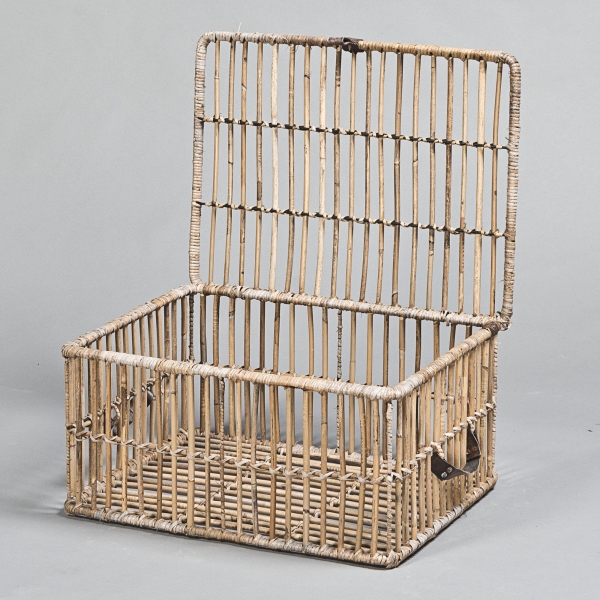 Preview: Rattankoffer M, L 62 x B 47 H 32 cm, Bambus, Natur;