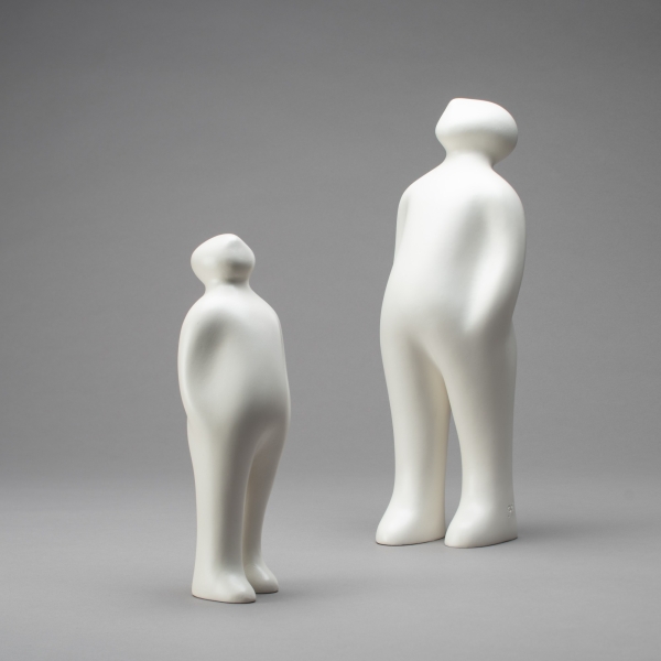 Preview: THE VISITOR M, H 37 cm, Weiss;