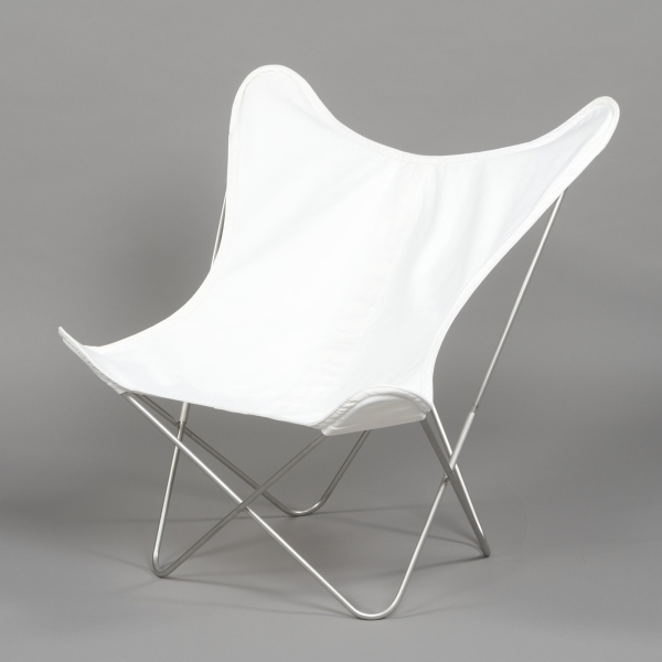 Sessel, Baumwolle, L 68 x B 80 x H 88 cm, Weiss;